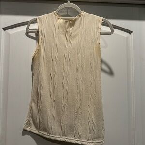 SHEIN Cream Textured Tank Top
